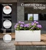 Marble White German Polymer Rectangular Planter Gt 24 Inch
