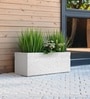 Marble White German Polymer Rectangular Planter Gt 24 Inch