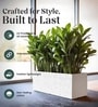 Marble White German Polymer Rectangular Planter Gt 24 Inch