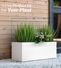 White German Polymer Rectangular Planter Gt 24 Inch