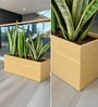 Beige German Polymer Rectangular Planter Gt 36 Inch