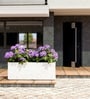 Marble White German Polymer Rectangular Planter Gt 36 Inch