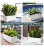 White German Polymer Rectangular Planter Gt 36 Inch