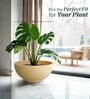 Beige German Polymer Round Planter Ktr 18 Inch