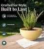 Beige German Polymer Round Planter Ktr 18 Inch