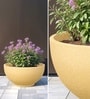 Beige German Polymer Round Planter Ktr 18 Inch