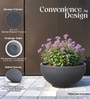 Grey German Polymer Round Planter Ktr 18 Inch