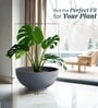 Grey German Polymer Round Planter Ktr 18 Inch