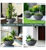 Grey German Polymer Round Planter Ktr 18 Inch