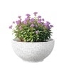 Marble White German Polymer Round Planter Ktr 18 Inch