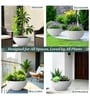 Marble White German Polymer Round Planter Ktr 18 Inch