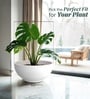 White German Polymer Round Planter Ktr 18 Inch