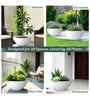 White German Polymer Round Planter Ktr 18 Inch