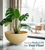 Beige German Polymer Round Planter Ktr 24 Inch