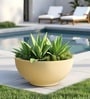 Beige German Polymer Round Planter Ktr 24 Inch
