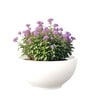 White German Polymer Round Planter Ktr 24 Inch
