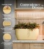 Beige German Polymer Rectangular Planter Pctr 24 Inch