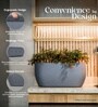 Grey German Polymer Rectangular Planter Pctr 24 Inch
