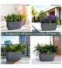 Grey German Polymer Rectangular Planter Pctr 24 Inch