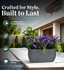 Grey German Polymer Rectangular Planter Pctr 24 Inch