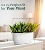 Marble White German Polymer Rectangular Planter Pctr 24 Inch