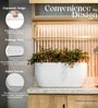 White German Polymer Rectangular Planter Pctr 24 Inch