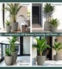 Victoria Grey German Polymer Round Planter Pcup 10 Inch