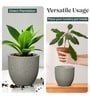 Victoria Grey German Polymer Round Planter Pcup 10 Inch