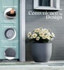 Grey German Polymer Round Planter Pcup 12 Inch