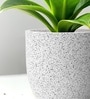 Marble White German Polymer Round Planter Pcup 12 Inch
