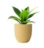 Beige German Polymer Round Planter Pcup 15 Inch