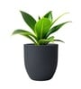 Grey German Polymer Round Planter Pcup 17 Inch