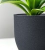 Grey German Polymer Round Planter Pcup 17 Inch