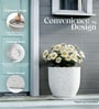 Marble White German Polymer Round Planter Pcup 17 Inch