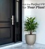 Victoria Grey German Polymer Round Planter Pcup 17 Inch