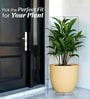 Beige German Polymer Round Planter Pcup 20 Inch