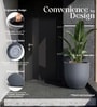Grey German Polymer Round Planter Pcup 20 Inch
