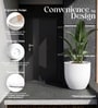 White German Polymer Round Planter Pcup 20 Inch