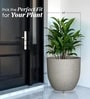 Victoria Grey German Polymer Round Planter Pcup 24 Inch