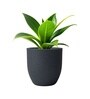 Grey German Polymer Round Planter Pcup 6 Inch