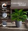 Grey German Polymer Round Planter Pcup 6 Inch