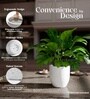 Marble White German Polymer Round Planter Pcup 6 Inch