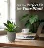 Victoria Grey German Polymer Round Planter Pcup 6 Inch