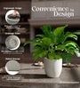 Victoria Grey German Polymer Round Planter Pcup 8 Inch