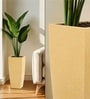 Beige German Polymer Tall Square Planter Tk 18 Inch