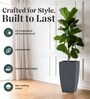 Grey German Polymer Tall Square Planter Tk 24 Inch
