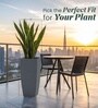 Grey German Polymer Tall Square Planter Tk 30 Inch