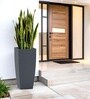 Grey German Polymer Tall Square Planter Tk 30 Inch
