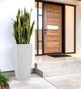 Marble White German Polymer Tall Square Planter Tk 30 Inch