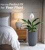Grey German Polymer Tall Round Planter Tpc 14 Inch